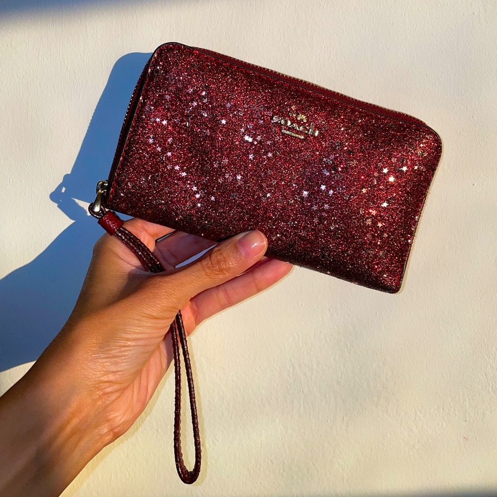 Used coach glitter wallet